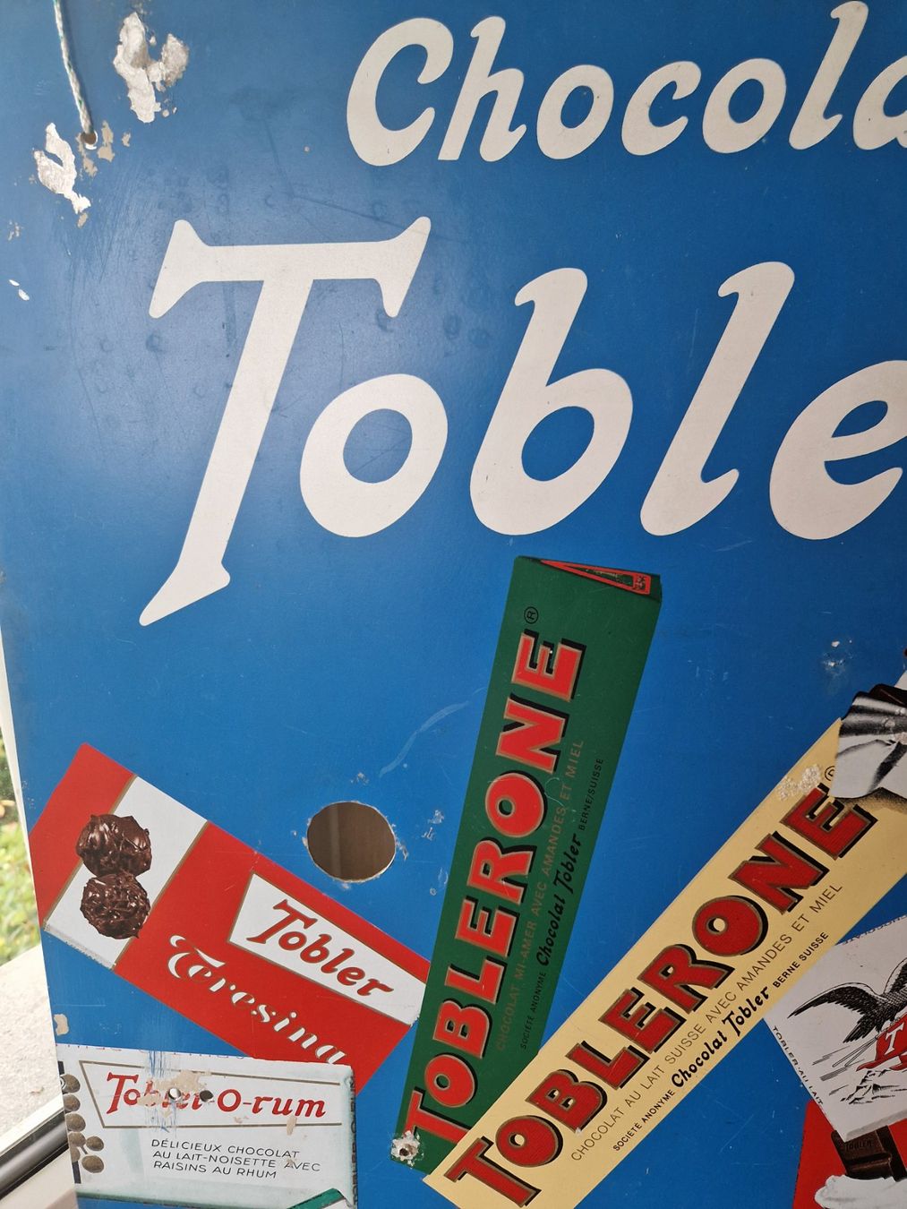 Insegne: seltenes Blechschild Tobler Schokolade – Usato da Mörschwil venduto da antiksalon21 2
