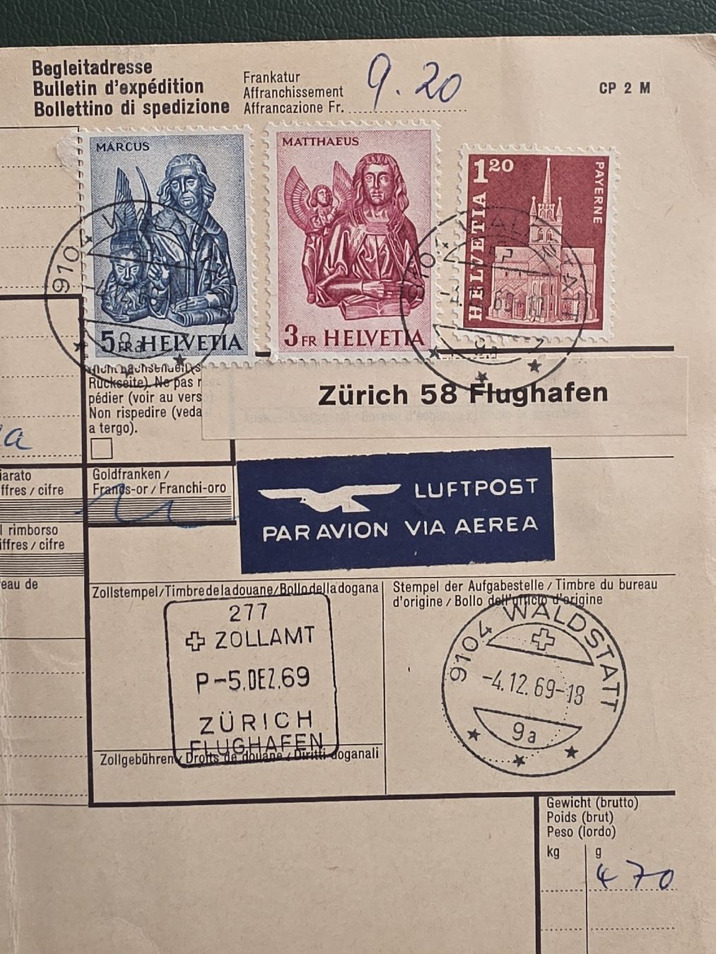 Tutti i francobolli: Evangelisten, Begeleitadresse – Usato da Bern venduto da Kocholo 1
