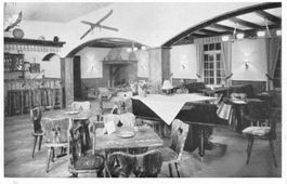 Gruss aus GSTAAD - Bar Hotel Victoria, uralte Karte 1949