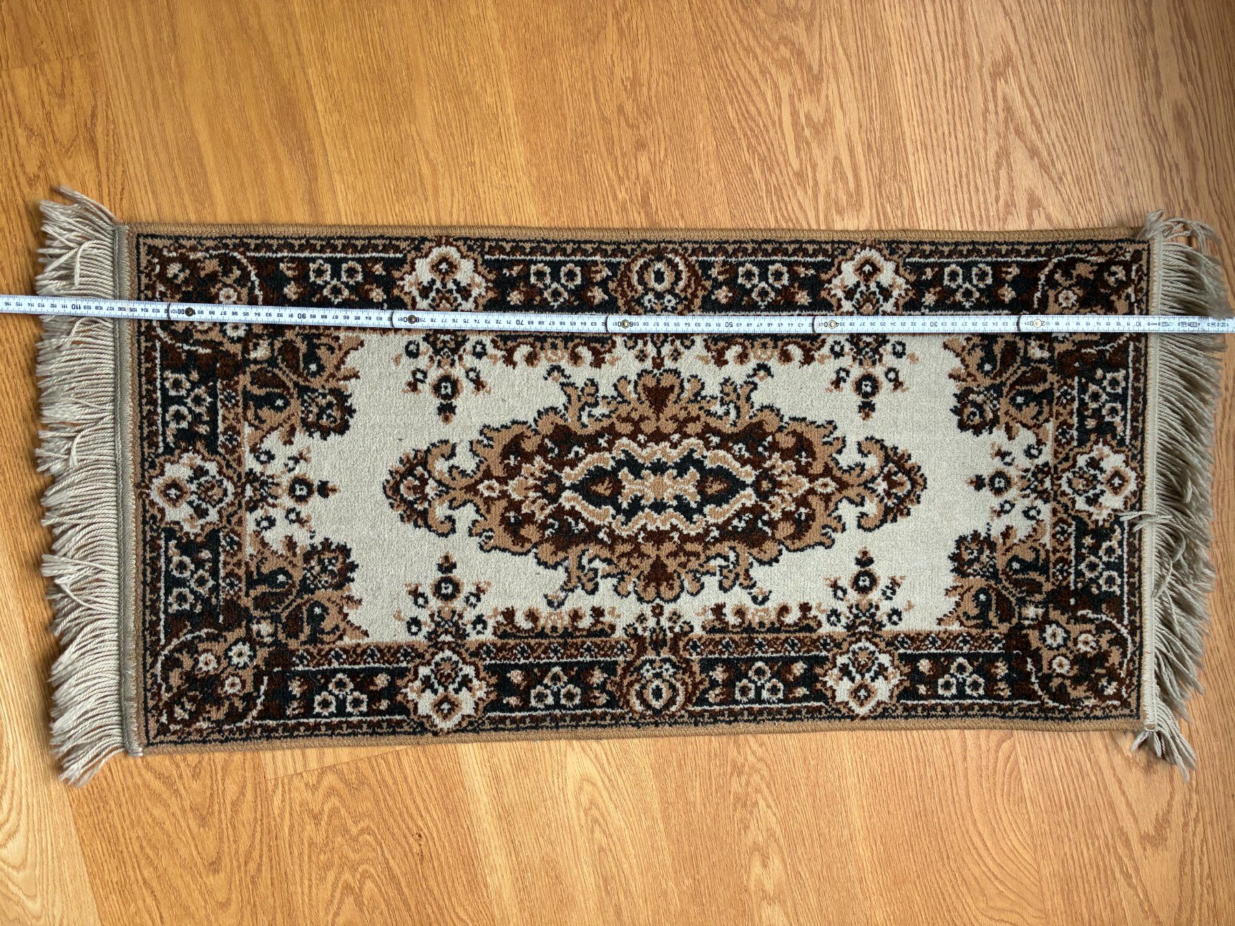 Tappeti: Orientteppich, florales Medaillon Muster + Fransen, 49x112cm – Usato da Biberist venduto da longimanus3 3