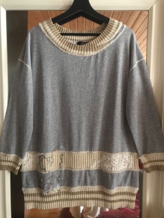 Pull Tunique ELISA CAVALETTI, taille 40/42, coton