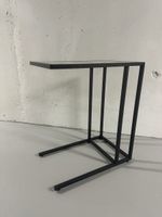 2x Side Table IKEA Black Glass Metal