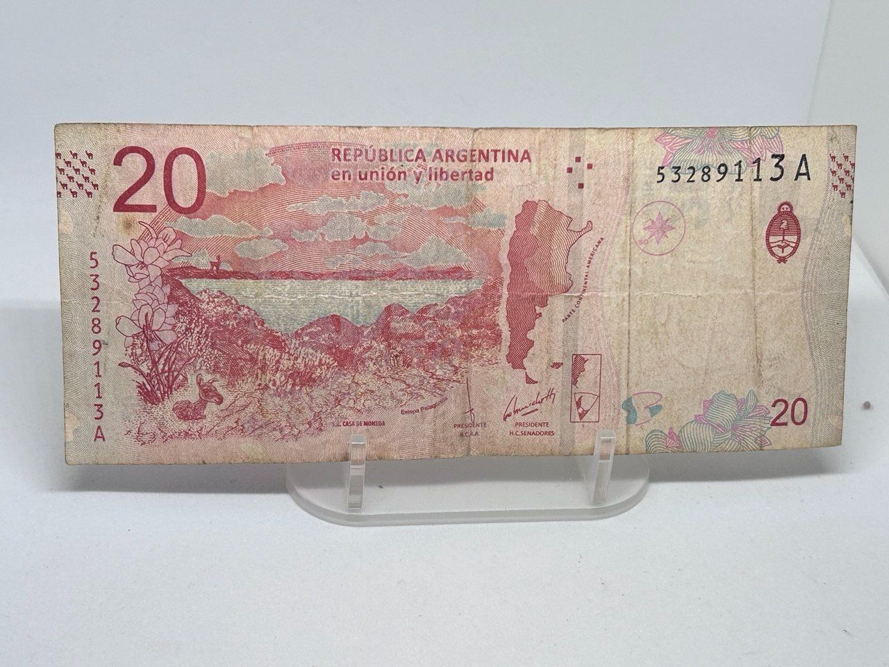 Banknoten: 20 Pesos Argentini 2017 – Gebraucht aus Giubiasco von LorisVale 1