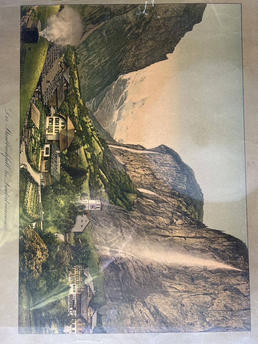 Grafica & Litografie: Antike Schweizer Lithographie, Lauterbrunnen Öl – Usato da Wollerau venduto da Plakatfreund