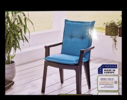 Gartenstuhl Polsterauflagen 4 Stk. Türkisblau neuwertig
