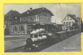 23.1.1918Dampfzug b.Bahnhof MEILEN/Hotel Bellevue/Guggenheim