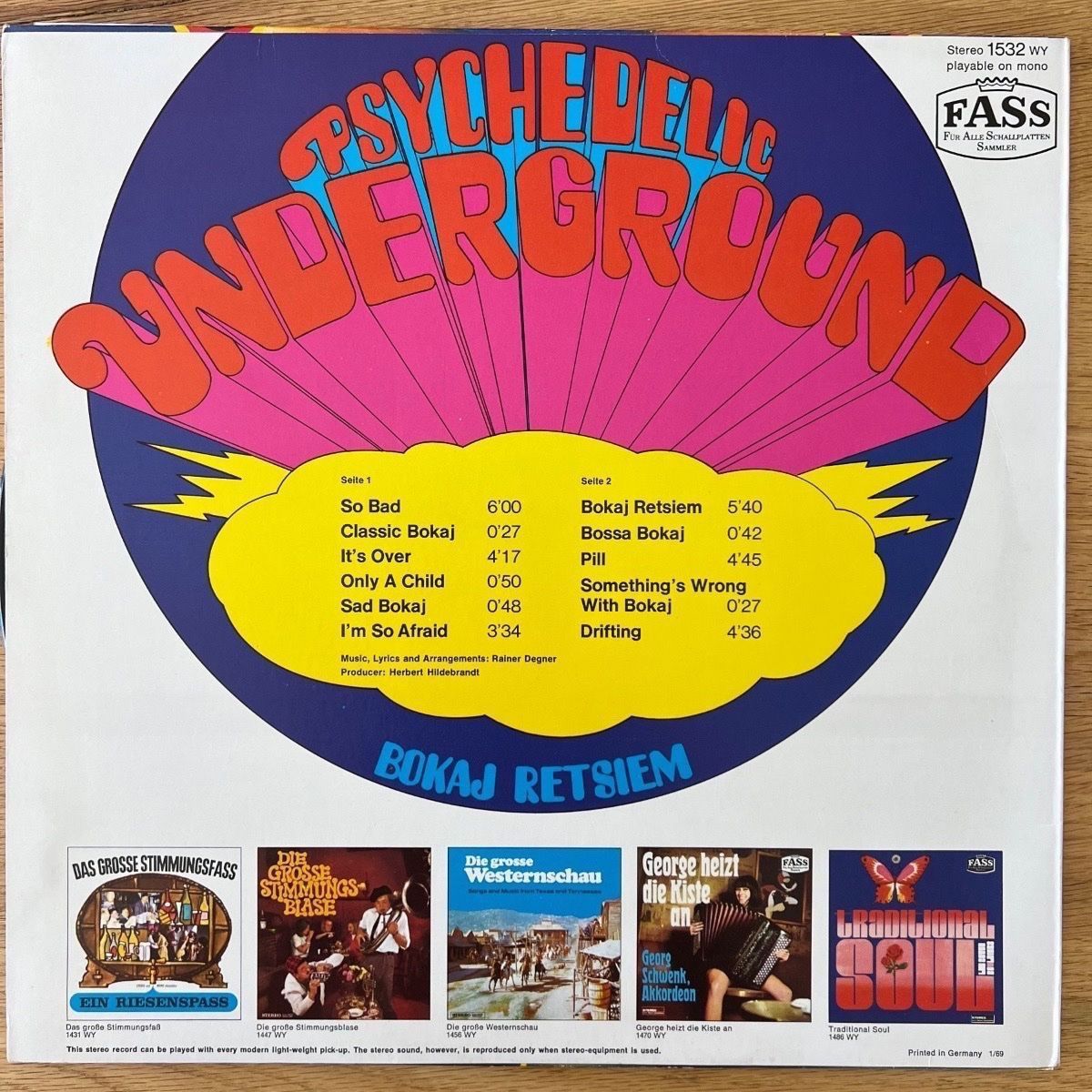 Dischi in vinile: Bokaj Retsiem - Psychedelic Underground / 1. D-Press. 1969 – Usato da Gais venduto da soundcave57 1