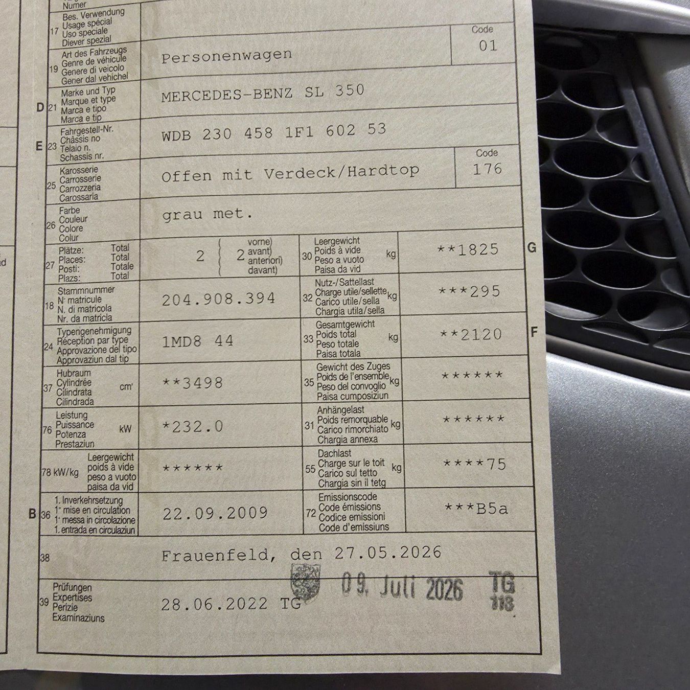 Mercedes-Benz Automobili: Mercedes Benz SL 350 – Usato da Amriswil venduto da Ruine01 9