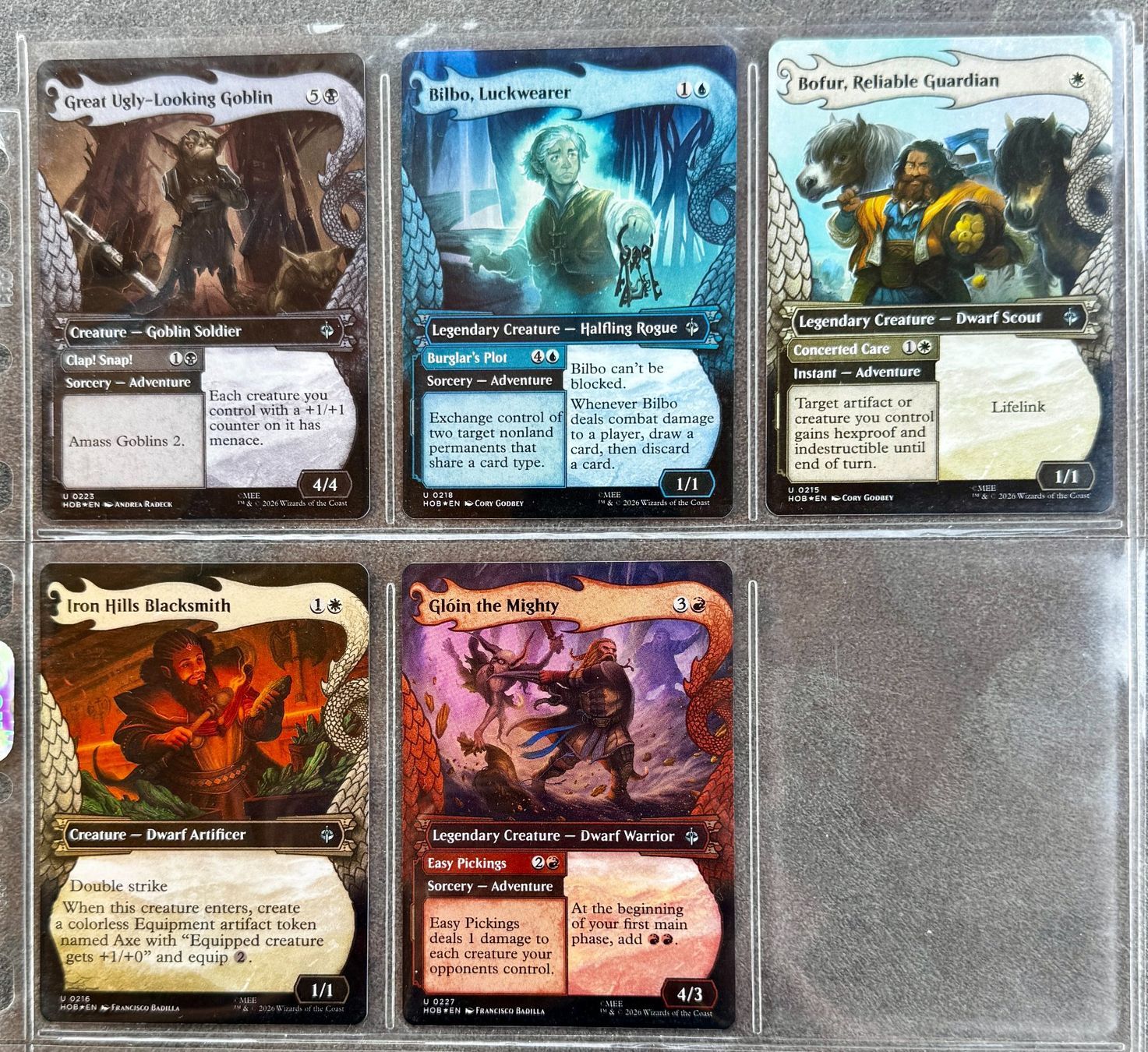 Magic The Gathering Carte collezionabili: The Hobbit Foil Dragonframe Uncommons 5stk – Nuovo (secondo la descrizione) da Rechthalten venduto da hosme_be