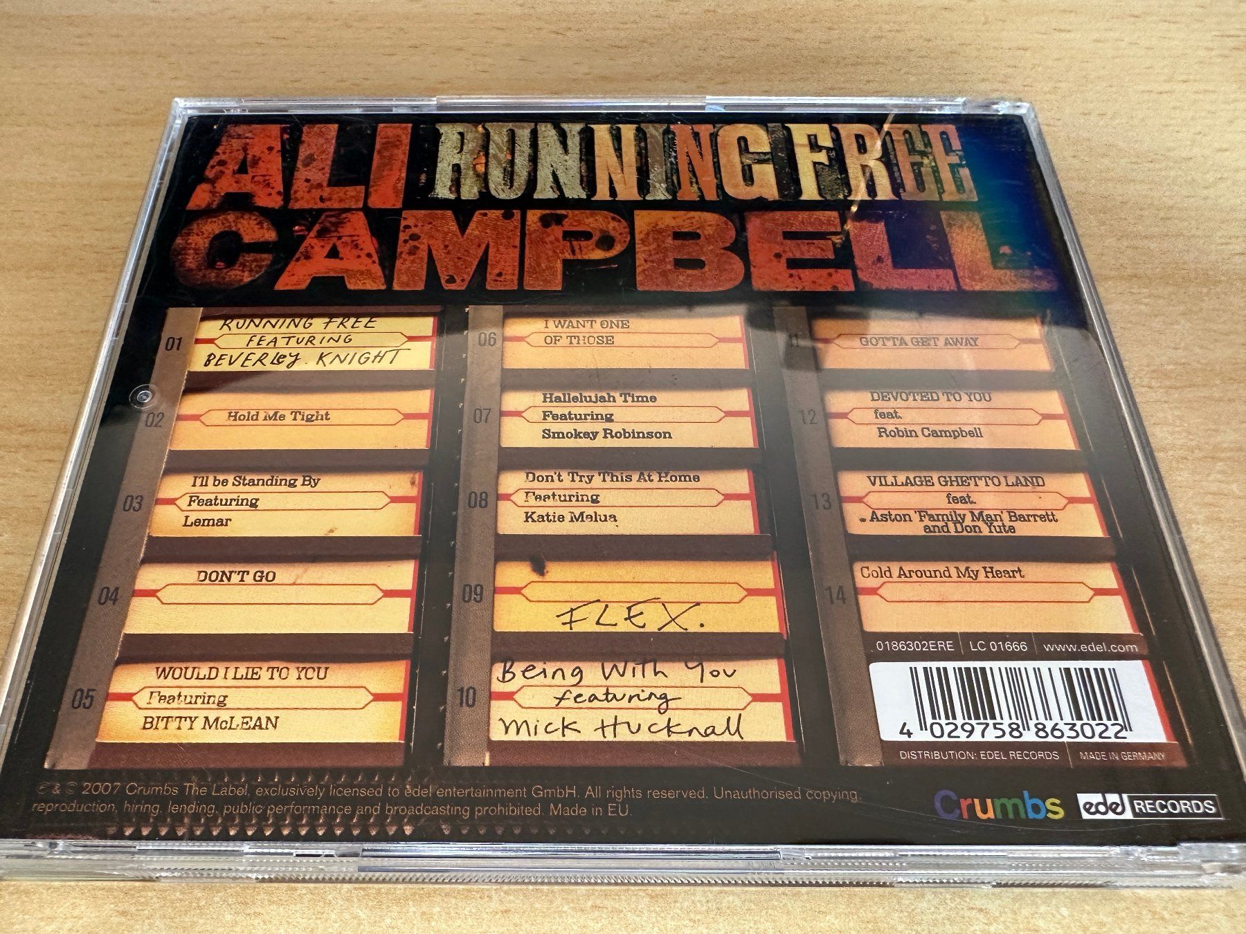 CDs: A2 Ali Campbell – Running Free – Gebraucht aus Rikon im Tösstal von Alpenmutz 1