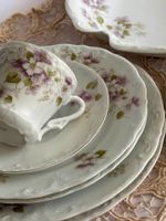 Vintage Porzellan Kaffeeservice, florales Dekor, 9 Teile