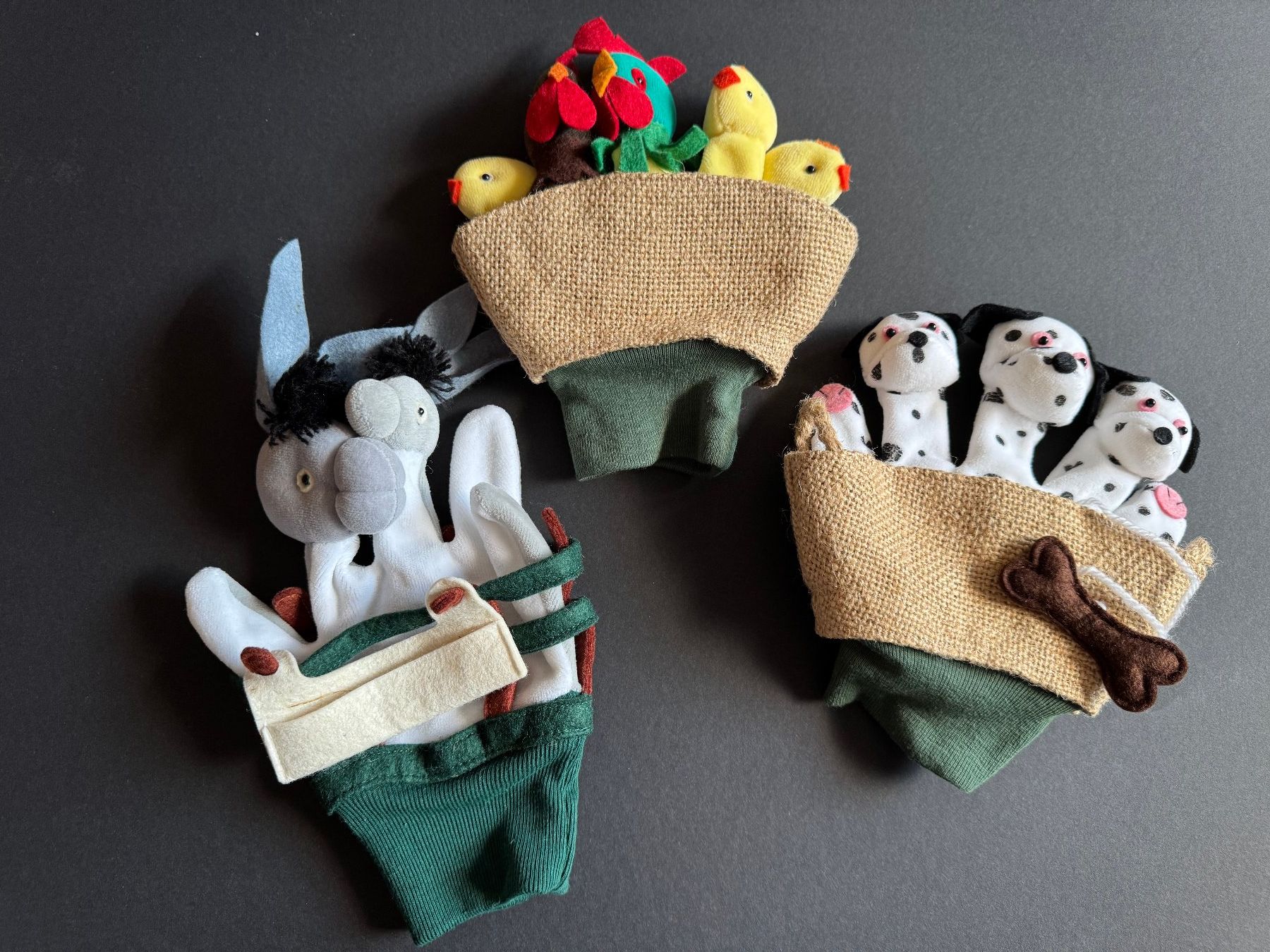 Spielzeuge: Handpuppen Bauernhof Set mit 3 Stk. – Neu (gemäss Beschreibung) aus Feldmeilen von Allerlei3112
