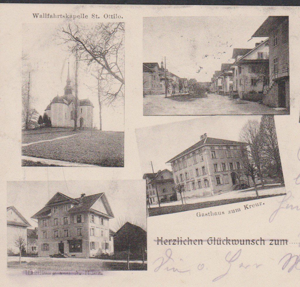 Cartoline postali: Buttisholz  LU   :   alte 5-Bild - Ansichtskarte gest. 1912 – Usato da Vitznau venduto da Ropaku 2