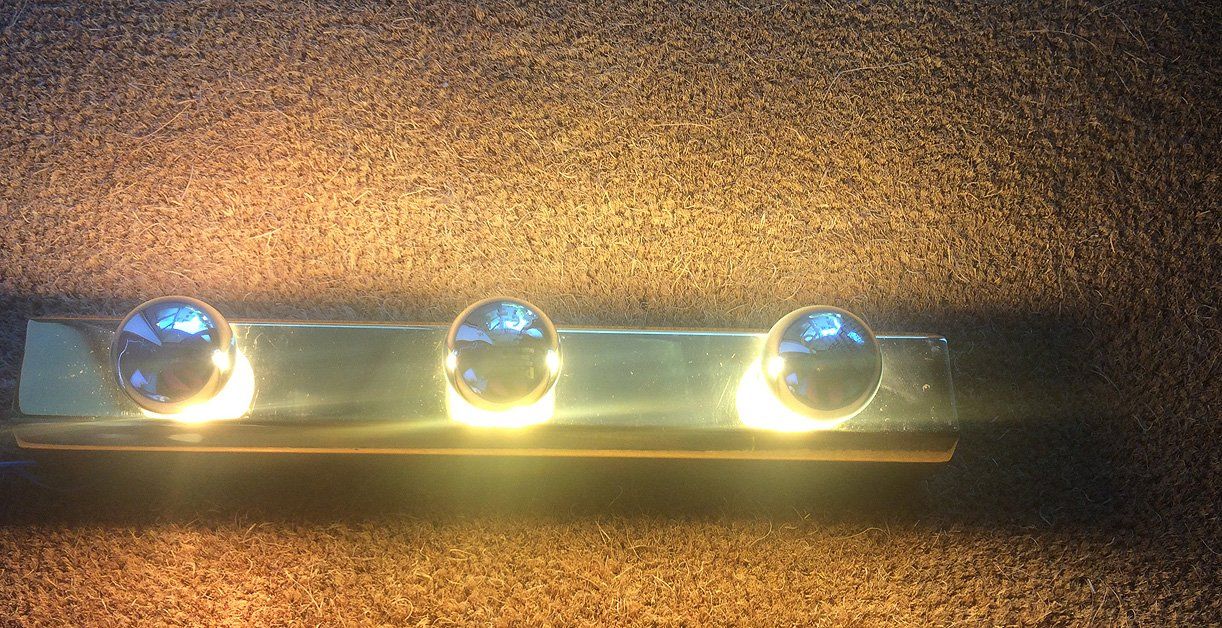 Lampade: Dekorative Lampe, Balken-Lampe, Messing, Deko – Usato da Zürich venduto da RudiRock 3