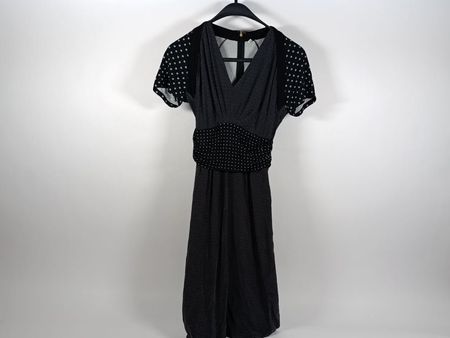 MAX MARA robe noir à pois blancs