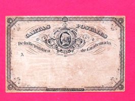 Alte Postkarte Guatemala Cuartillo Real um 1900