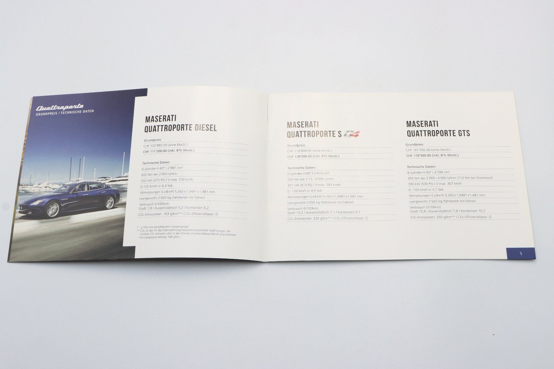 Maserati Documenti: Maserati Quattroporte Preise &Technische Daten Prospekt 2015 – Usato da Bühl b.Aarberg venduto da Collectorpassions 3