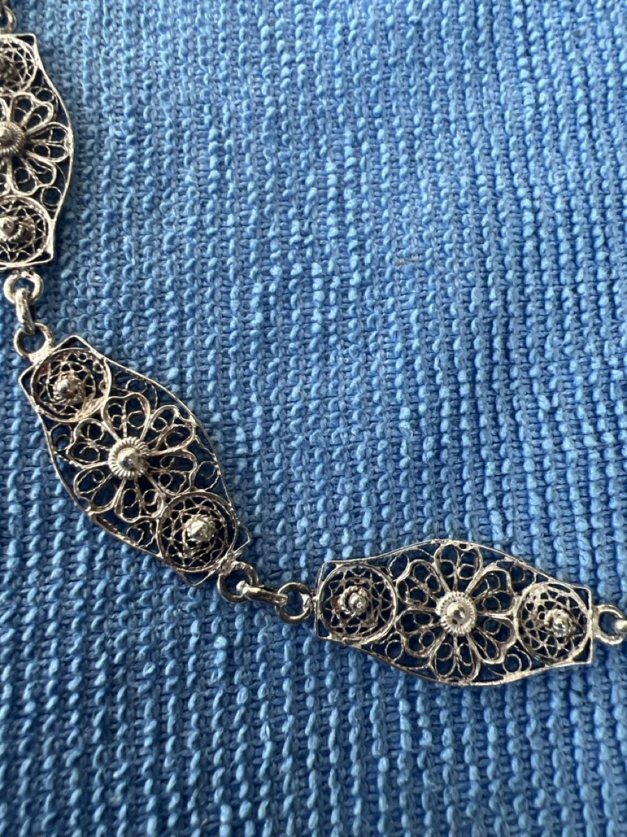 Catenine: Filigraner Trachten-, Silberschmuck,  Kette – Usato da Steckborn venduto da Holiday66 2