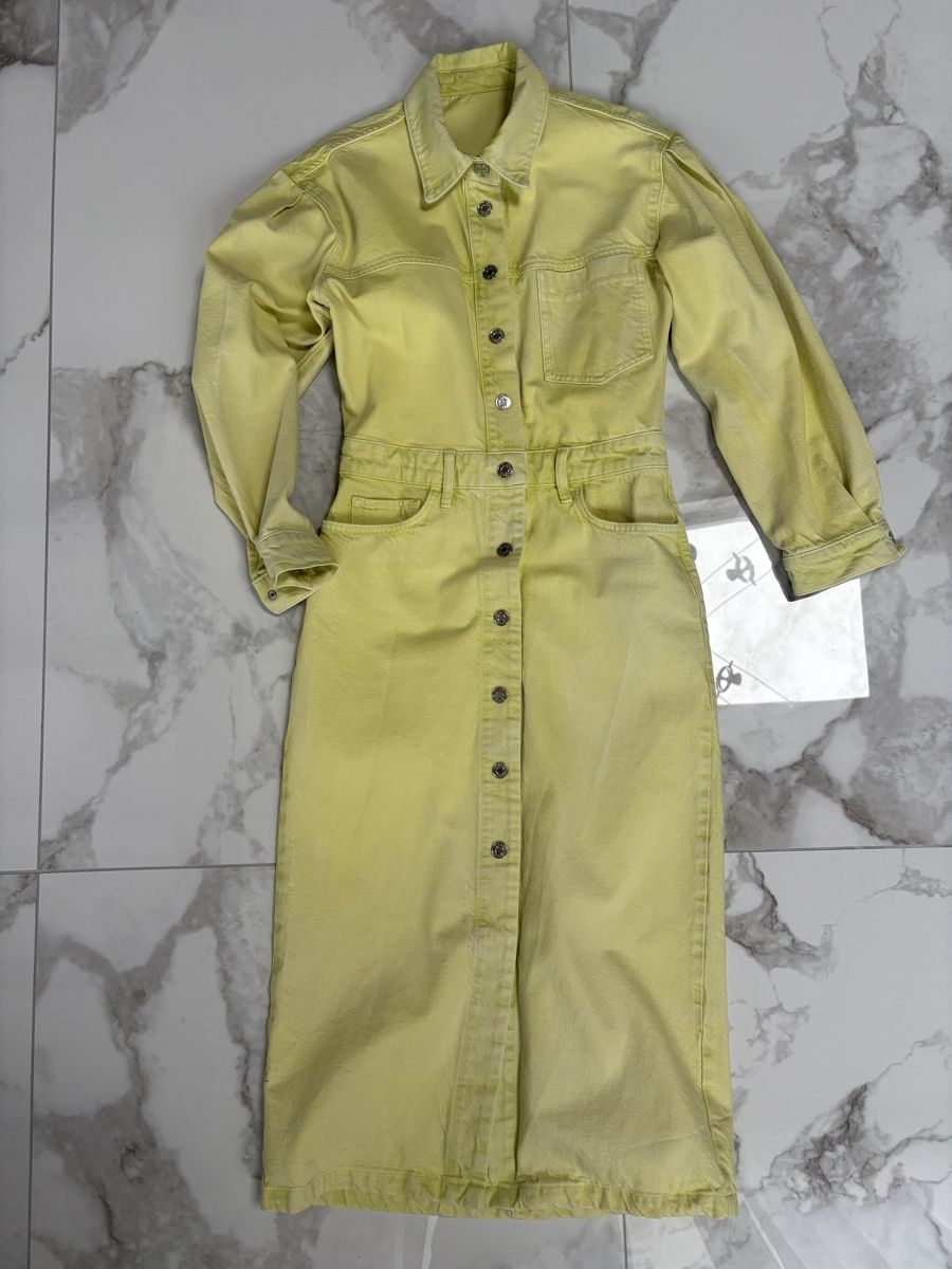 Cappotti: Jeansmantel / Kleid gelb Gr. S – Usato da Estavayer-le-Lac venduto da Mimmy02