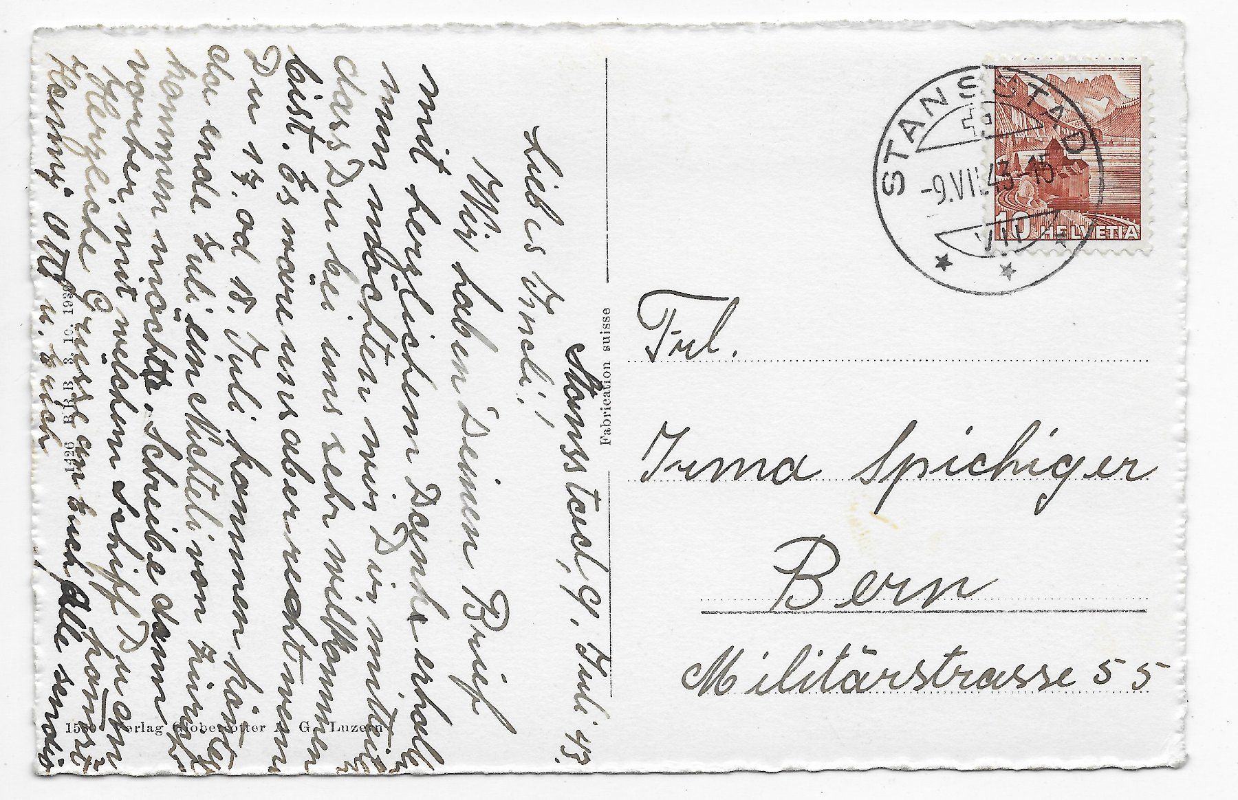 Cartes postales: Das schöne Stansstad mit Pilatus. – D'occasion à Hefenhofen par Richsalz 1