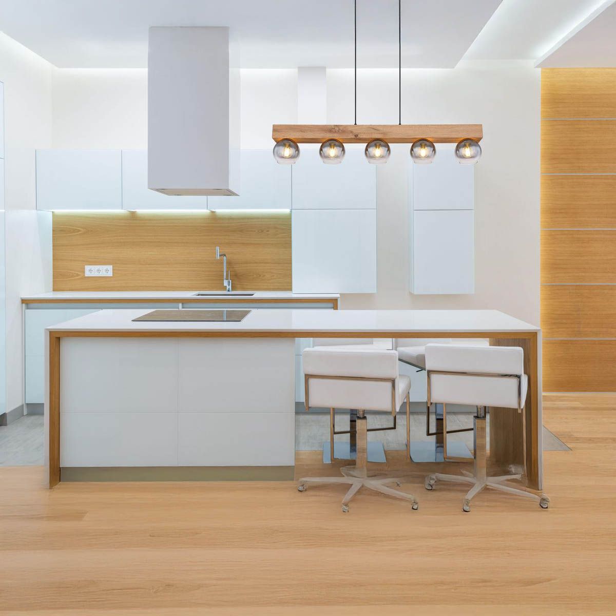 Lampadari & plafoniere: Pendelleuchte, Holzoptik, 115 cm x 15 cm – Nuovo (secondo la descrizione) da Kreuzlingen venduto da Smart-Light 1