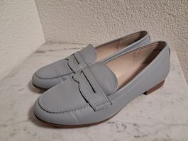 Hellblaue Loafer, neuwertig, Gr. 39