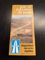 Vintage Strassenkarte Spanien, Guia Autopistas de Peaje