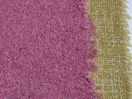 Haute Couture Merino Stoff Tweed Lurex 1.9x1.5m rosa gold