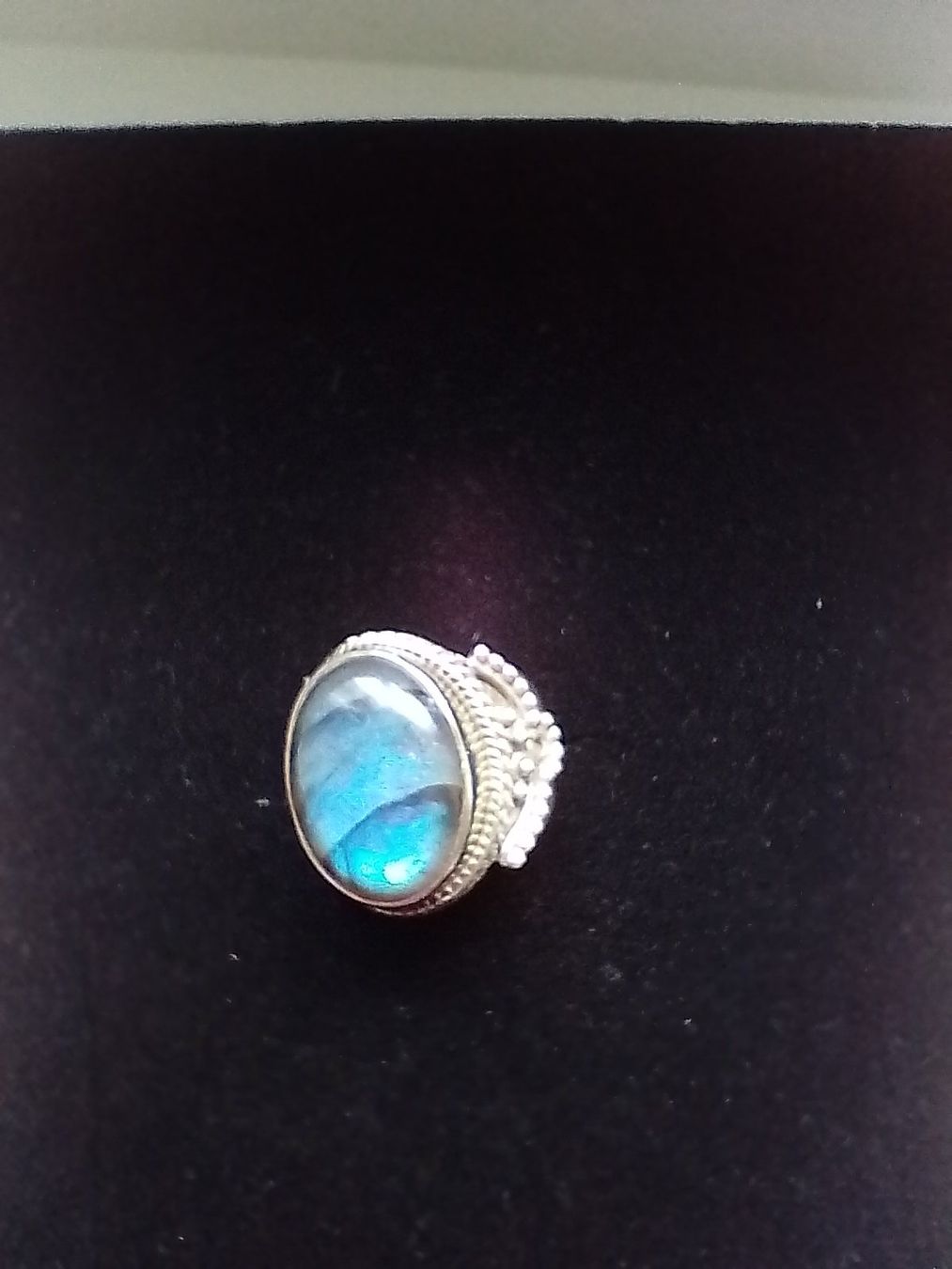 Ringe: Silberring mit blauem Labradorit – Gebraucht aus Steinhausen von Siris01 1