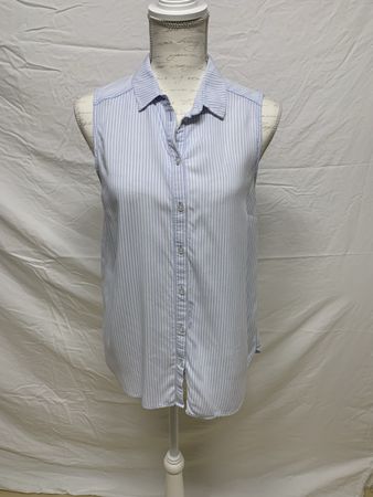 H&M Sommer Bluse, gestreift, hellblau/weiss, Gr. 38