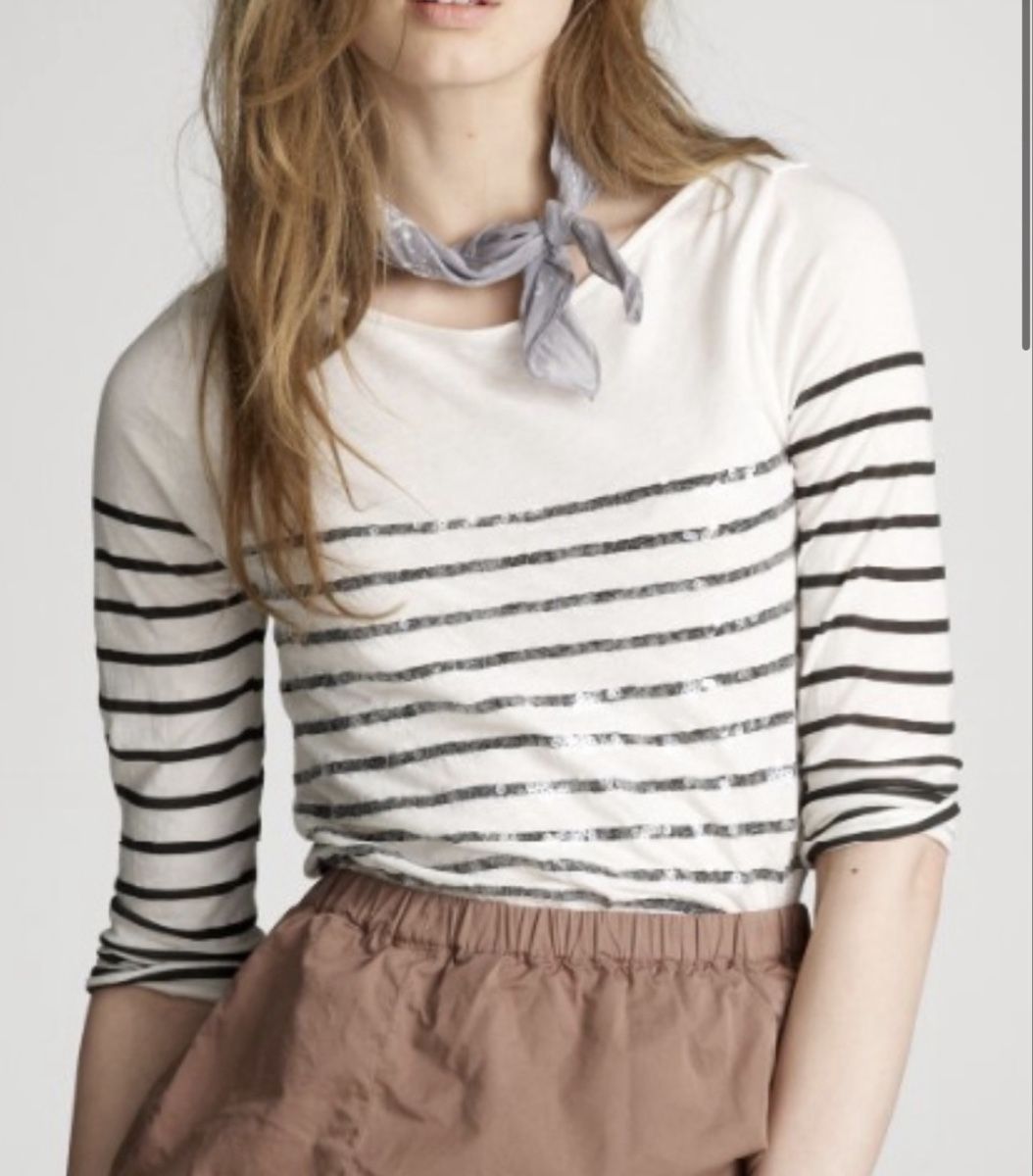 J.Crew Camicette: J Crew Sequin Stripped Shirt Size XS-S – Nuovo (secondo la descrizione) da Zürich venduto da jir_k6j2
