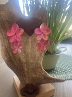 Pinke Blumenohrringe