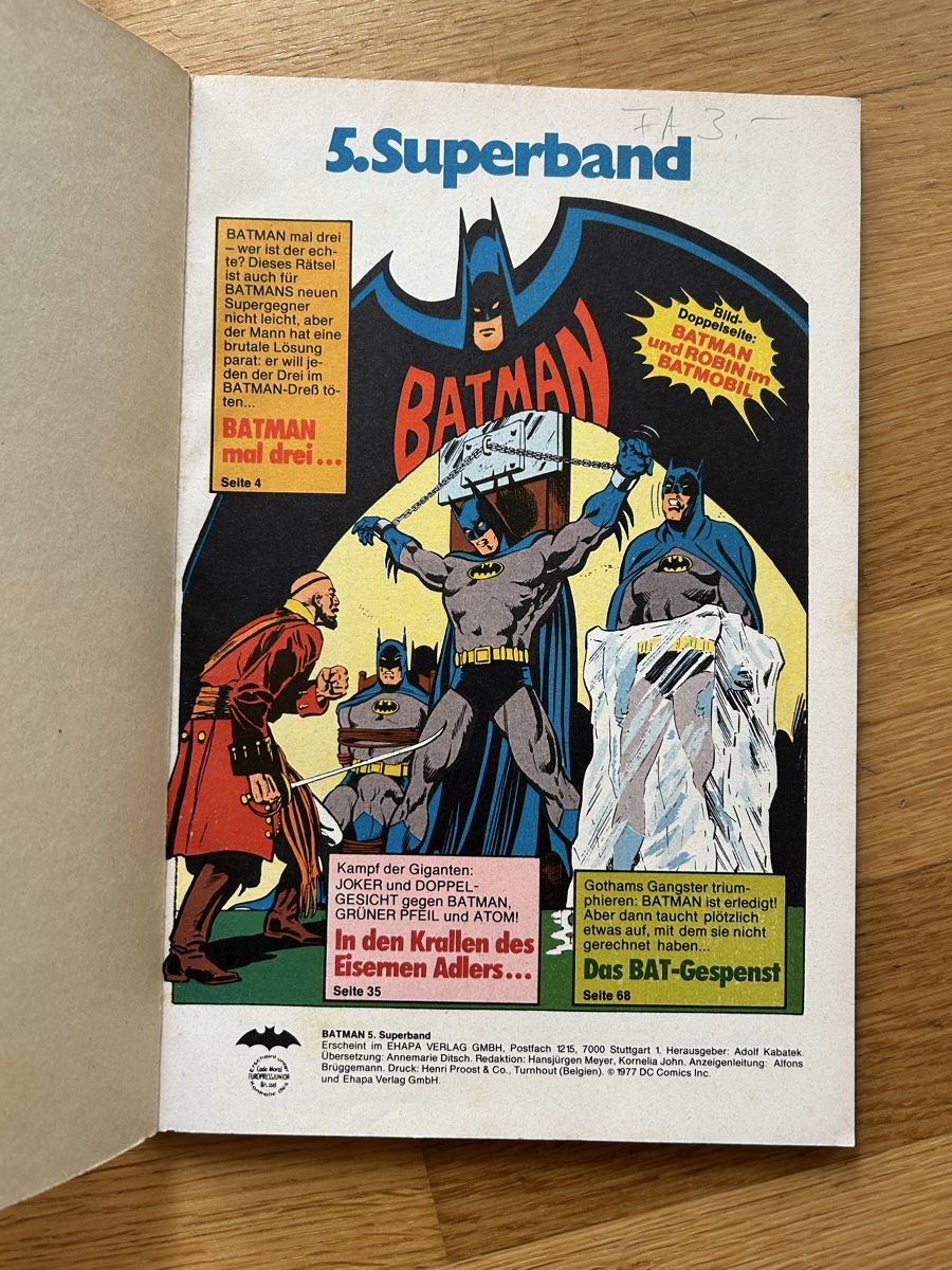BD: Batman 5. Superband 1977 – D'occasion à Urtenen-Schönbühl par chriswaddle 1