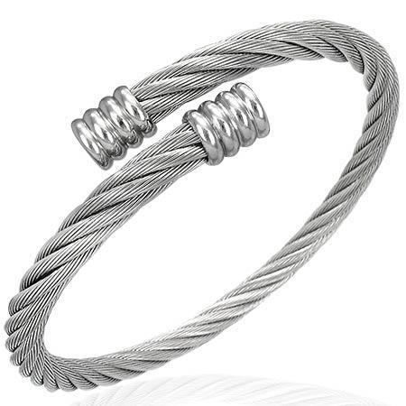 Bracelets: Cuff Bangle Armreif massiv Chromstahl – Neuf (Voir description) à Schwanden GL par UHRKNALL