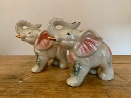 2er Set irisierende Elefanten Figuren