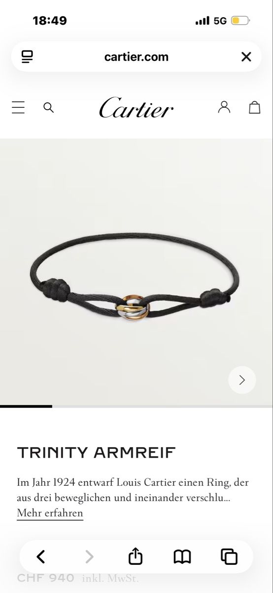 Cartier Bracciali & Braccialetti: Cartier Trinity Armband – Usato da Luzern venduto da ariazalea