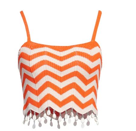 New Sandro knitted sea shells cropped top - Size 2