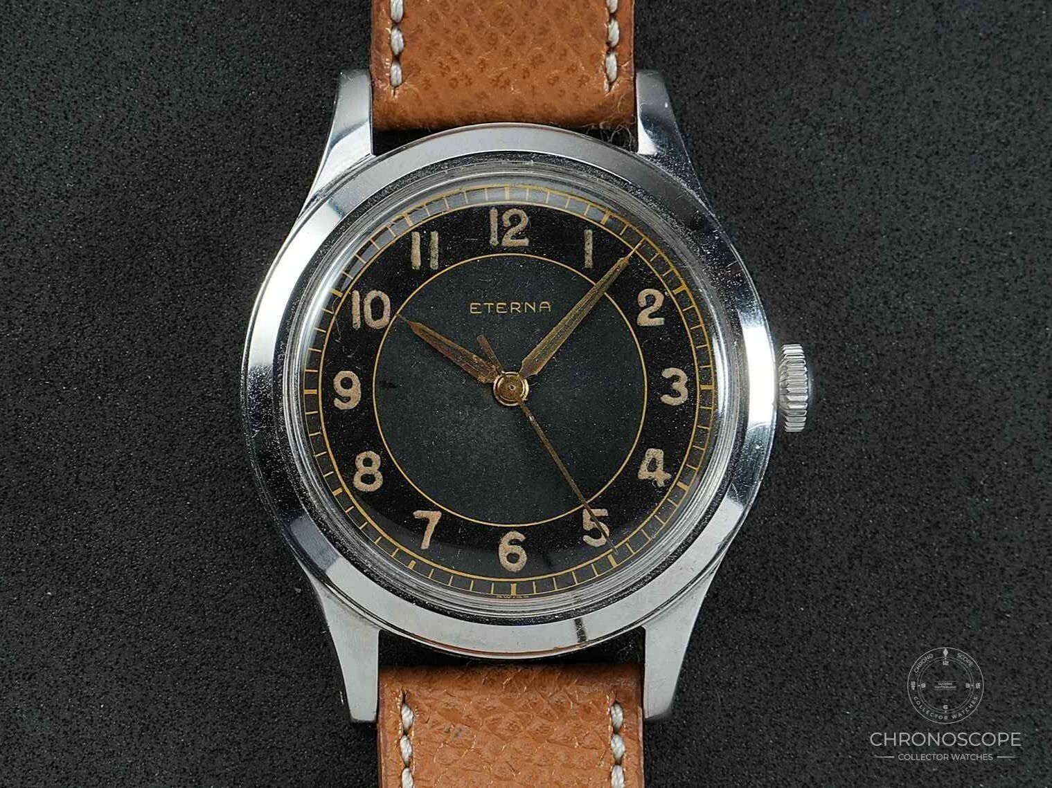 Eterna Uhren: Eterna “Gilt Dial” Oversize Wristwatch – Gebraucht aus Luzern von ChronoScope6004
