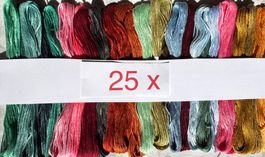 ca 25x Garn Stickgarn Armbändeli Knüpfen Sticken TOP Farben
