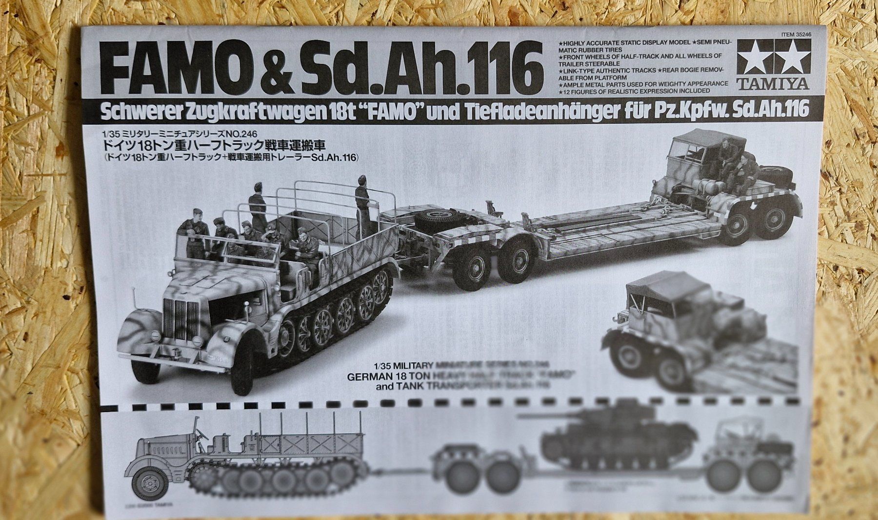 Tamiya Modellbausätze & Standmodelle: FAMO & Sd.Ah.116 - 35246 – Gebraucht aus Steckborn von 4Mt-75029 5