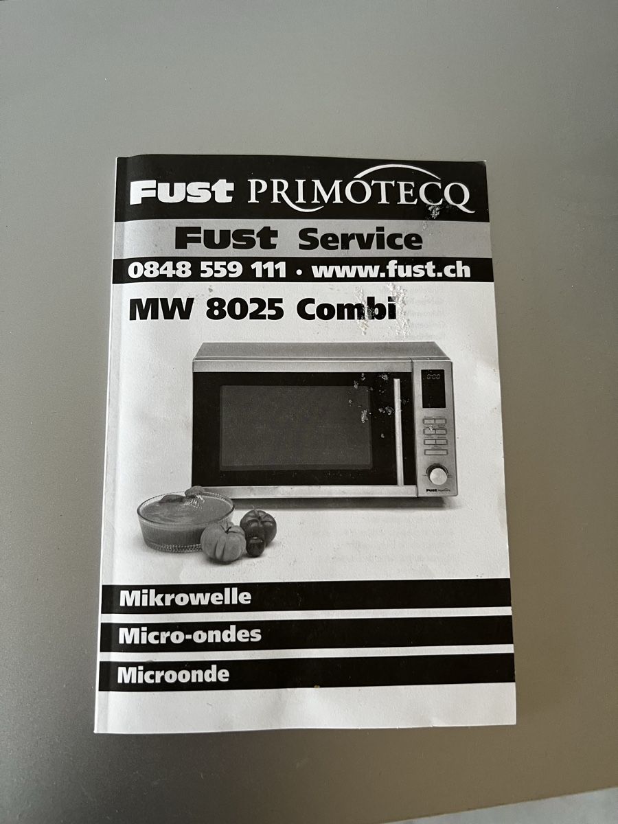 Fust Primotecq Mikrowelle MW 8025 Combi - Top Zustand! (Gebraucht) in ...