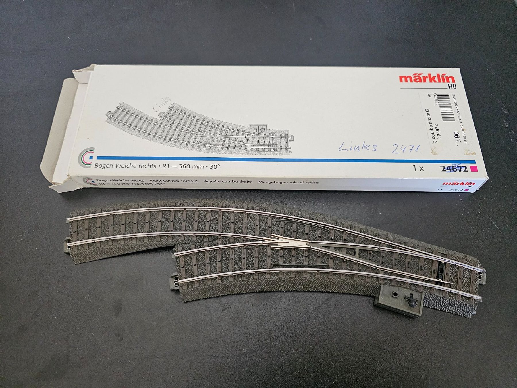 Märklin Trains électriques: Märklin gleis weiche 24671 – Neuf (Voir description) à Hunzenschwil par swissladyshop