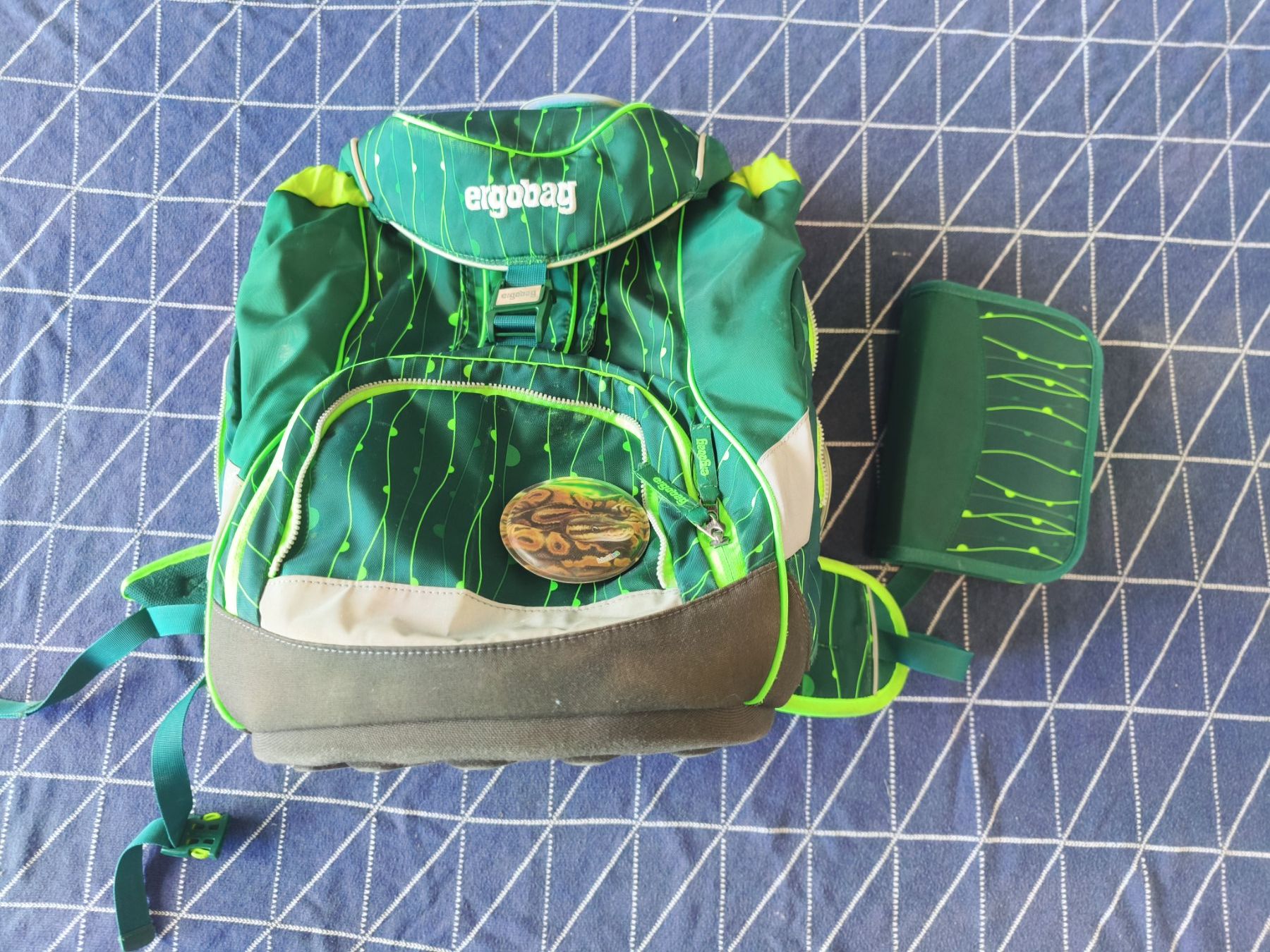 Ergobag Kindertaschen: Ergobag grün mit Etui – Gebraucht aus MUEHLAU von ibo_5c7d