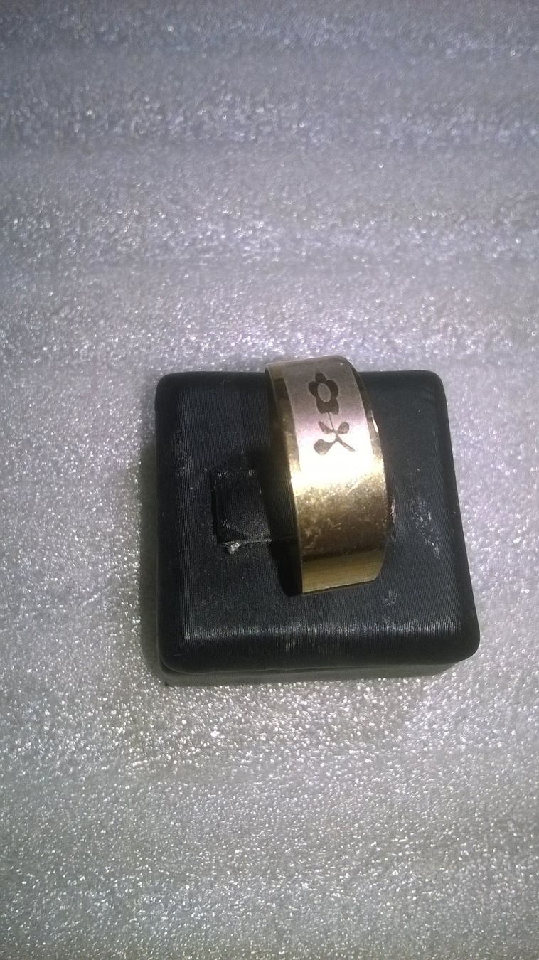 Anelli: ring edelsthal mit eine blume,,,glanzig und matte – Nuovo (secondo la descrizione) da Basel venduto da bijoutrie_4 1
