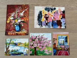 Kartenset mit Kunstkarten, inklusive Couvert - Unikat