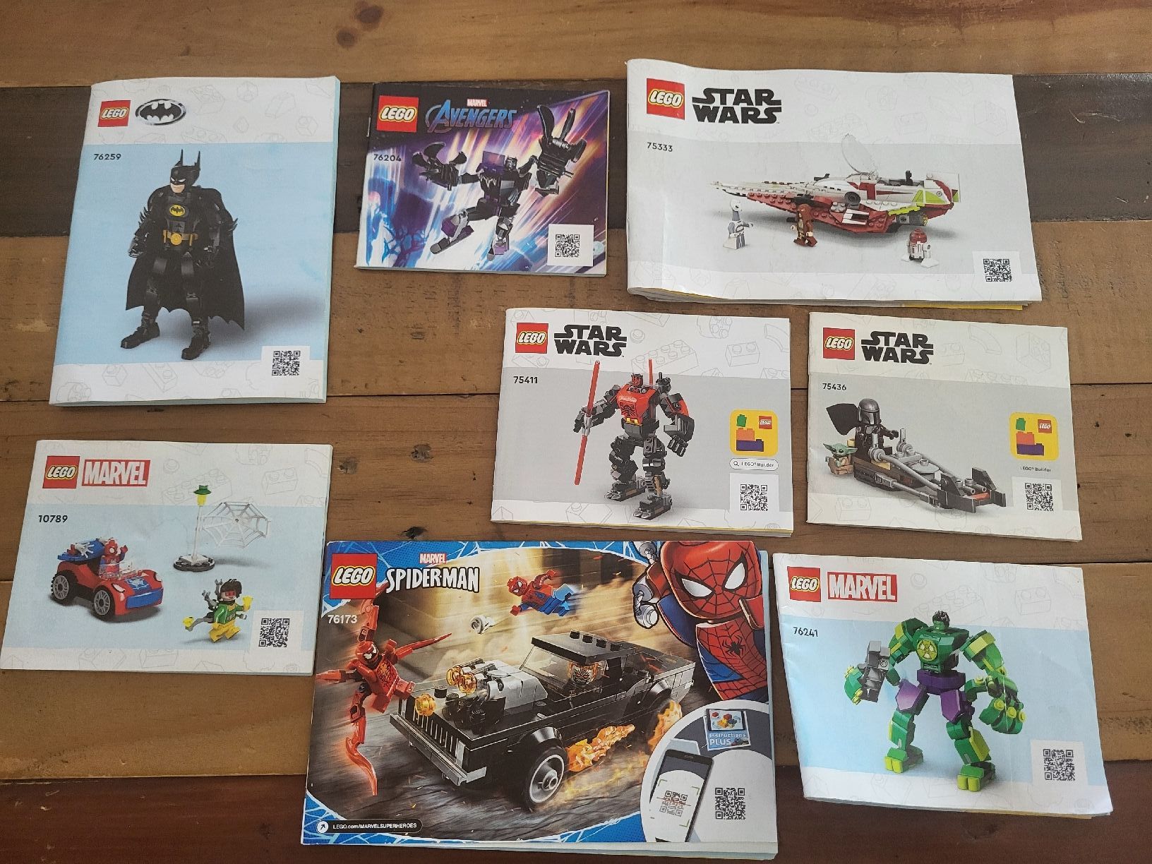 Lego Baukästen: Notices LEGO Star Wars & Marvel seules - Lot de 8 sets – Gebraucht aus Ursy von Tchoupitchou