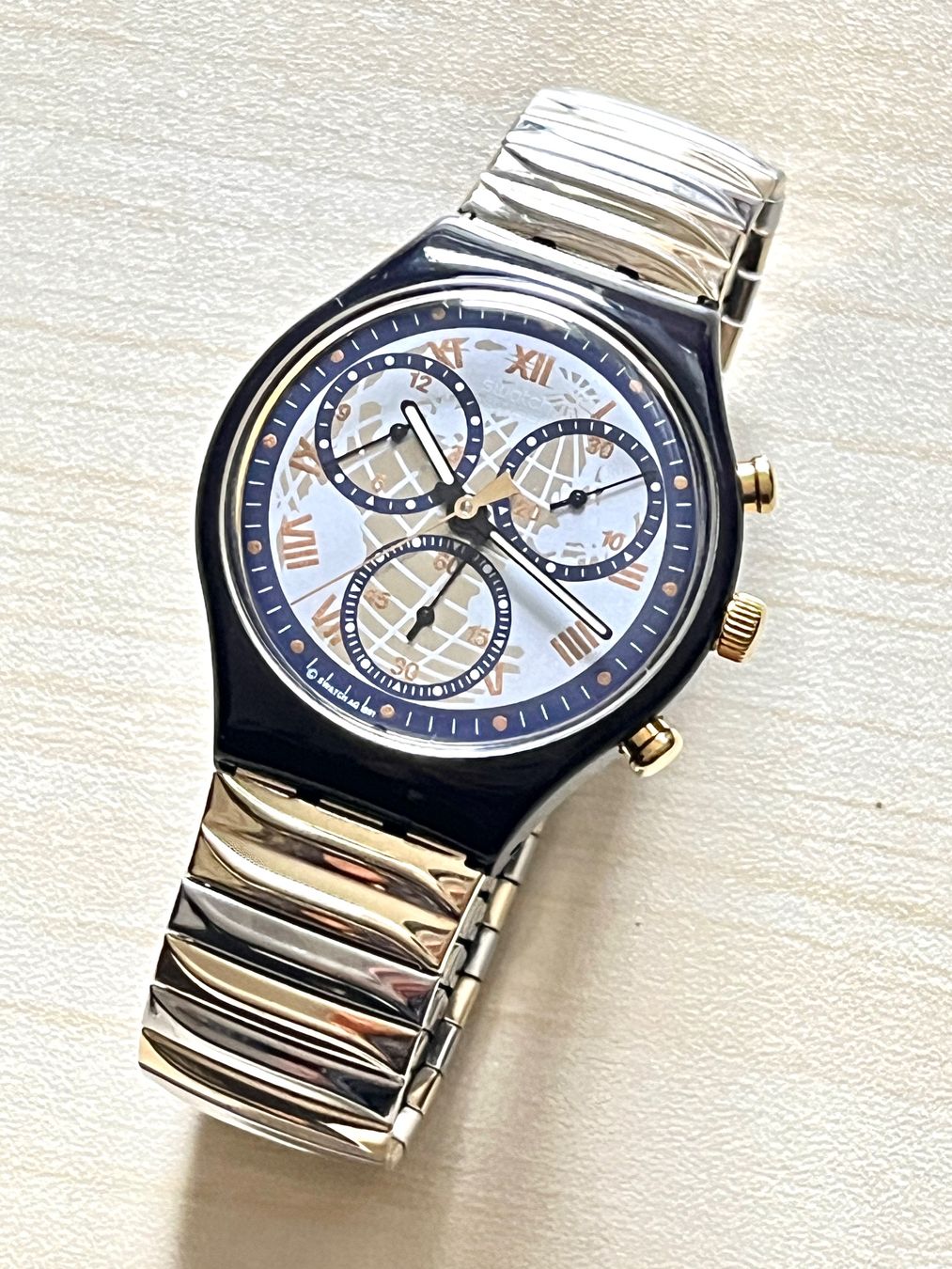 Swatch Orologi: Vintage Swatch Uhr, Chronograph – Usato da Grenchen venduto da chththl 1