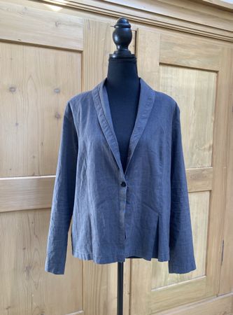Blazer Luna grau Baumwolle Leinen Gr.L