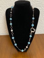 Einzigartiges Collier - Silber- Naturstein- Süsswasserperlen