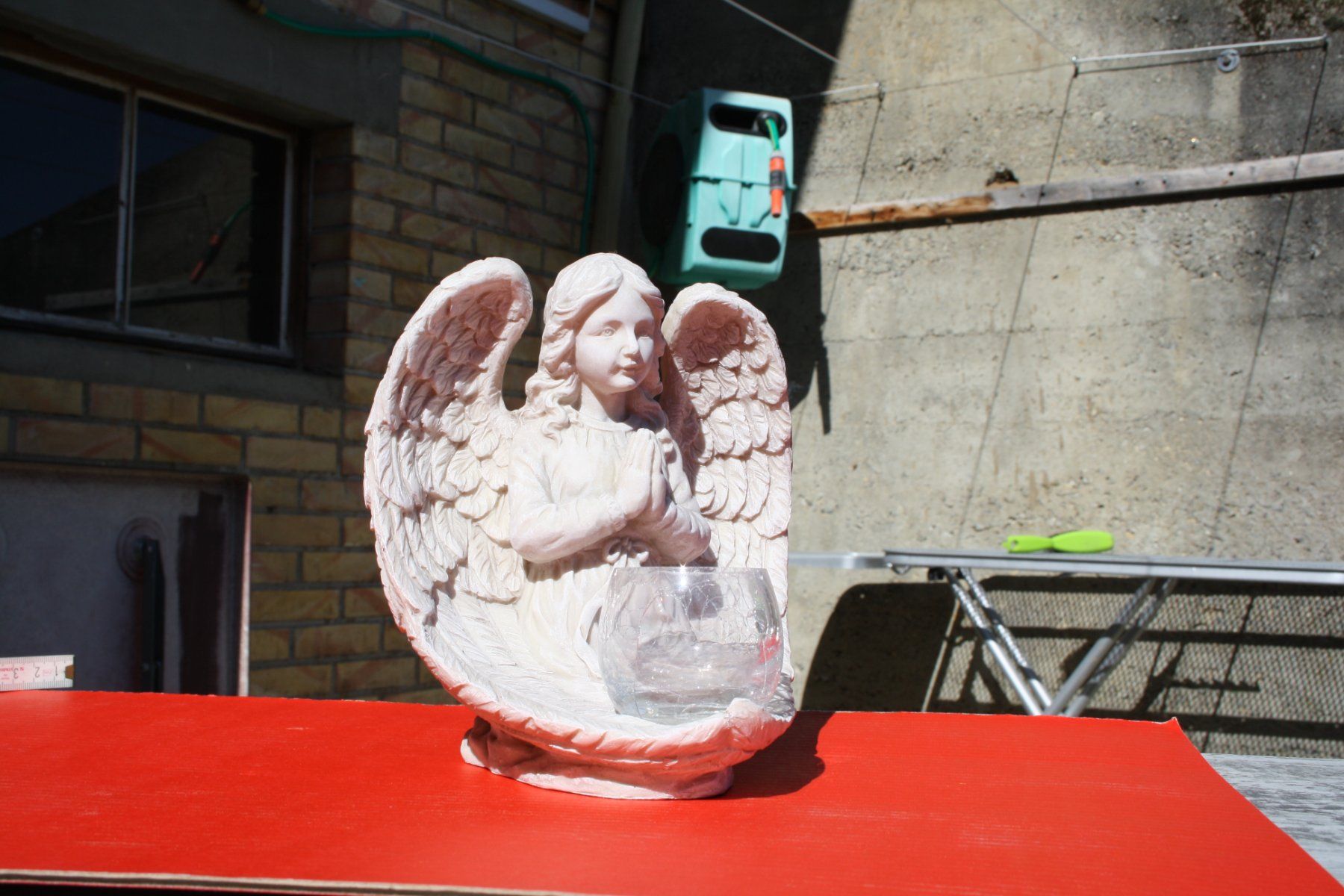 Statuette: ENGEL ENGELSFIGUR MIT TEELICHTGLAS – Usato da Wauwil venduto da Pneuedy 5